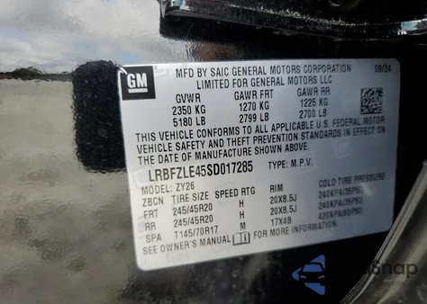 2025 Buick Envision Sport Touring z USA, uszkodzony, nr VIN LRBFZLE45SD017285